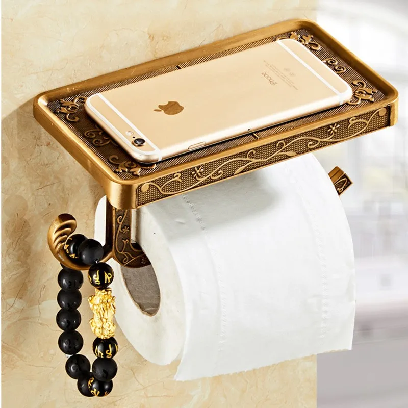 Bathroom Hardware Set White Paper Mobile Phone Holder Space Aluminum Antique Roll Holder with Shelf Toilet Paper Box Wall Mount
Bathroom Hardware Set White Paper Mobile Phone Holder Space Aluminum Antique Roll Holder with Shelf Toilet Paper Box Wall Mount