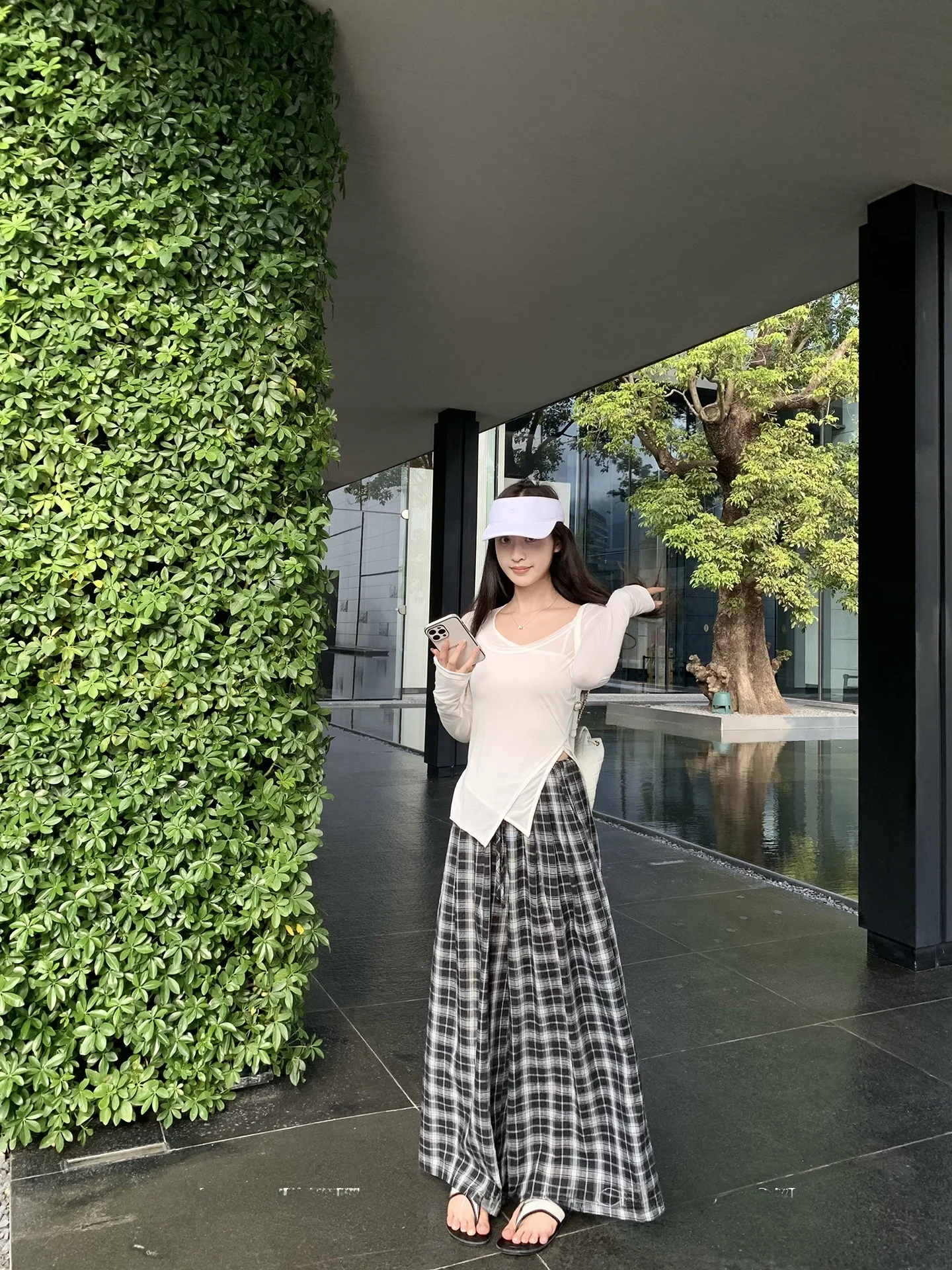 Bla Plaid High Waist Loose Wide Leg Pants Women's Casual Floor-Length Trousers Slimming Effect Summer Lin2 Lazy ternoon
Bla Plaid High Waist Loose Wide Leg Pants Women's Casual Floor-Length Trousers Slimming Effect Summer Lin2 Lazy ternoon