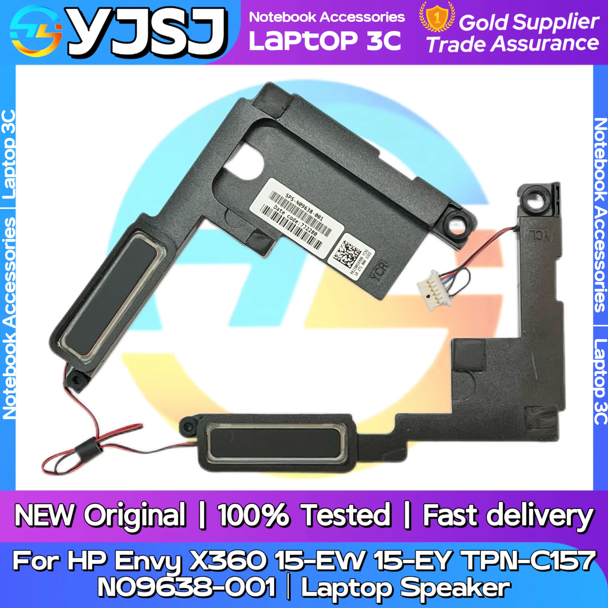 New GENUINE Original Laptop Speaker For HP X360 15-EW 15-EY TPN-C157 C158 built-in speaker horn audio N09638-001 Laptop Speaker 
New GENUINE Original Laptop Speaker For HP X360 15-EW 15-EY TPN-C157 C158 built-in speaker horn audio N09638-001 Laptop Speaker