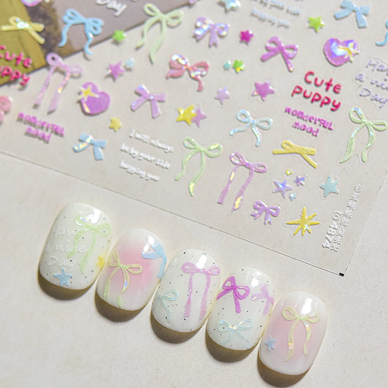 Colorful Cute Bowknot Sweet Shiny Bow Tie Love Heart Ribbon Star French Style Leopard Pearl Rhinestones Nail Art Stickers Decals
Colorful Cute Bowknot Sweet Shiny Bow Tie Love Heart Ribbon Star French Style Leopard Pearl Rhinestones Nail Art Stickers Decals