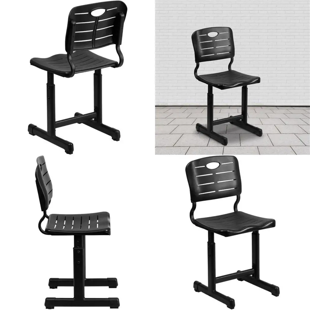 Ergonomic Adjustable Height Black Student Desk Chair with Pedestal Base
Ergonomic Adjustable Height Black Student Desk Chair with Pedestal Base