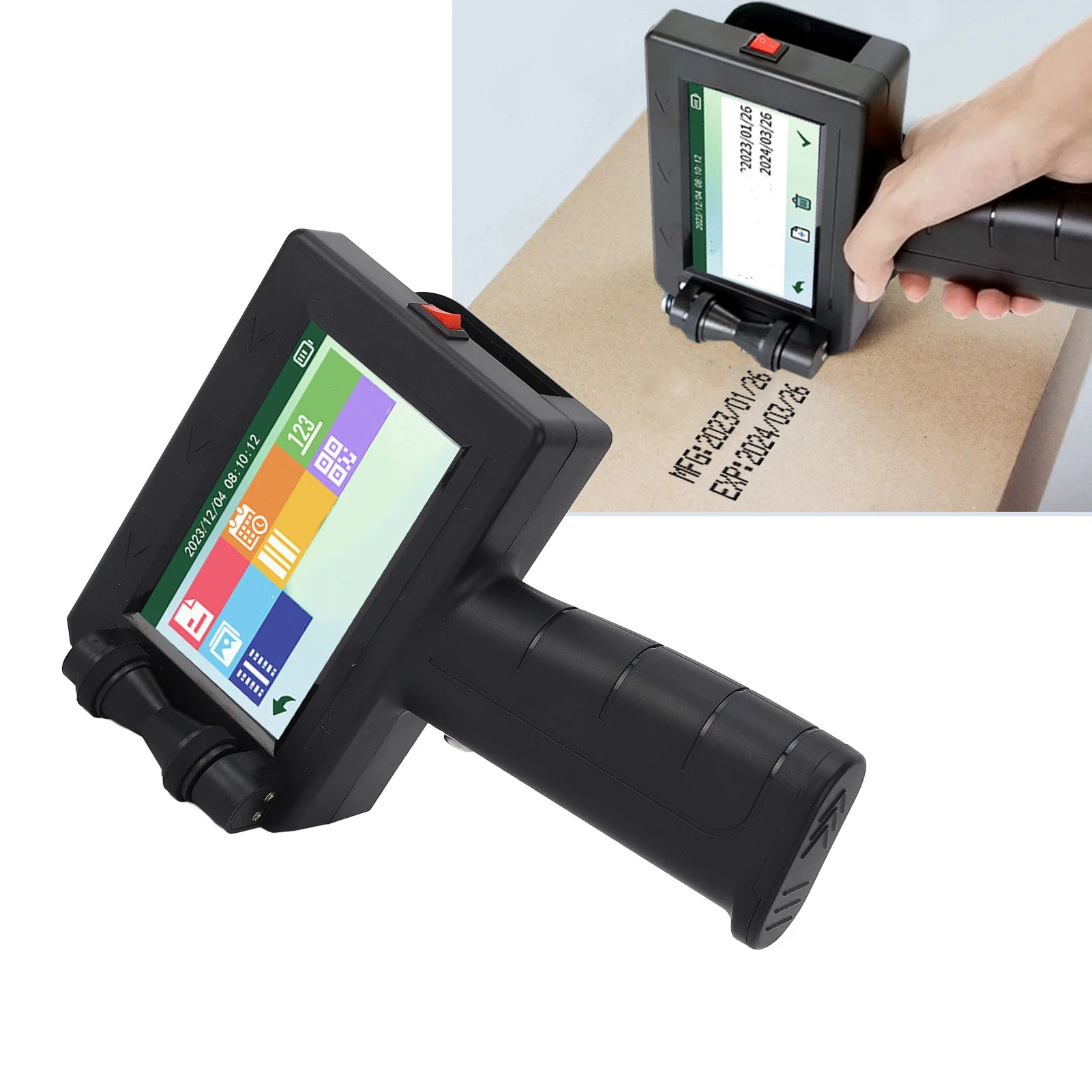 LA50 Portable Inkjet Printer Gun Inkjet Label Printer 12.7mm Production Date Time Batch Number Handheld Inkjet Printer
LA50 Portable Inkjet Printer Gun Inkjet Label Printer 12.7mm Production Date Time Batch Number Handheld Inkjet Printer