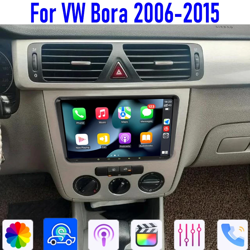 GPS 9'' For VW Bora 2006-2015 Car Radio Head Unit Wireless Carplay Apple Android 13 Auto Intelligent System Camera 64GB BT WIFI
GPS 9'' For VW Bora 2006-2015 Car Radio Head Unit Wireless Carplay Apple Android 13 Auto Intelligent System Camera 64GB BT WIFI