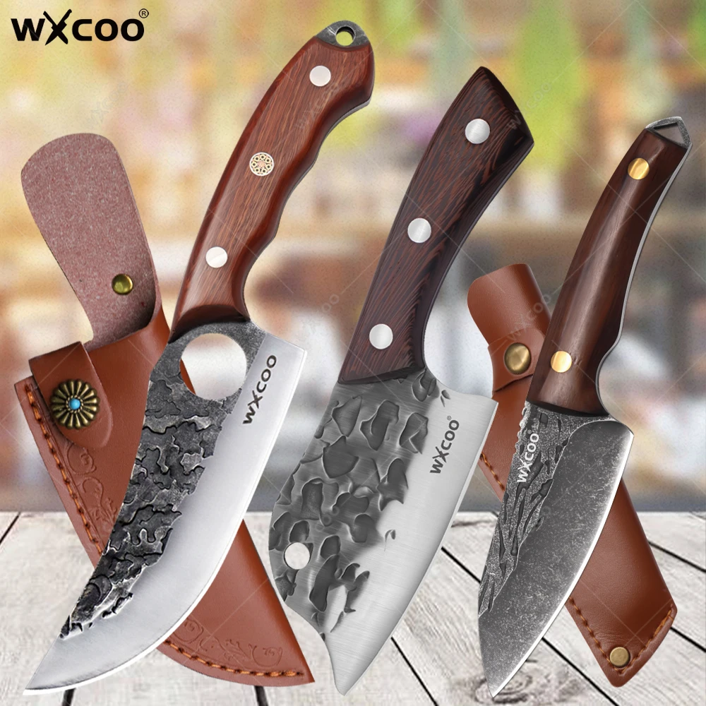 Forged Knife Multi-use Handmade High Carbon Steel Mongolia Knives Barbecue Boning Knife Kitchen Chef Knife Meat Cleaver
Forged Knife Multi-use Handmade High Carbon Steel Mongolia Knives Barbecue Boning Knife Kitchen Chef Knife Meat Cleaver