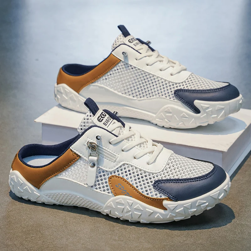 Men's Summer Breathable Casual Slip-On Work Driving Soft Bottom Sports Shoes Bean Bean Half Slippers Fashionable Mesh up Snea...
Men's Summer Breathable Casual Slip-On Work Driving Soft Bottom Sports Shoes Bean Bean Half Slippers Fashionable Mesh up Snea...
