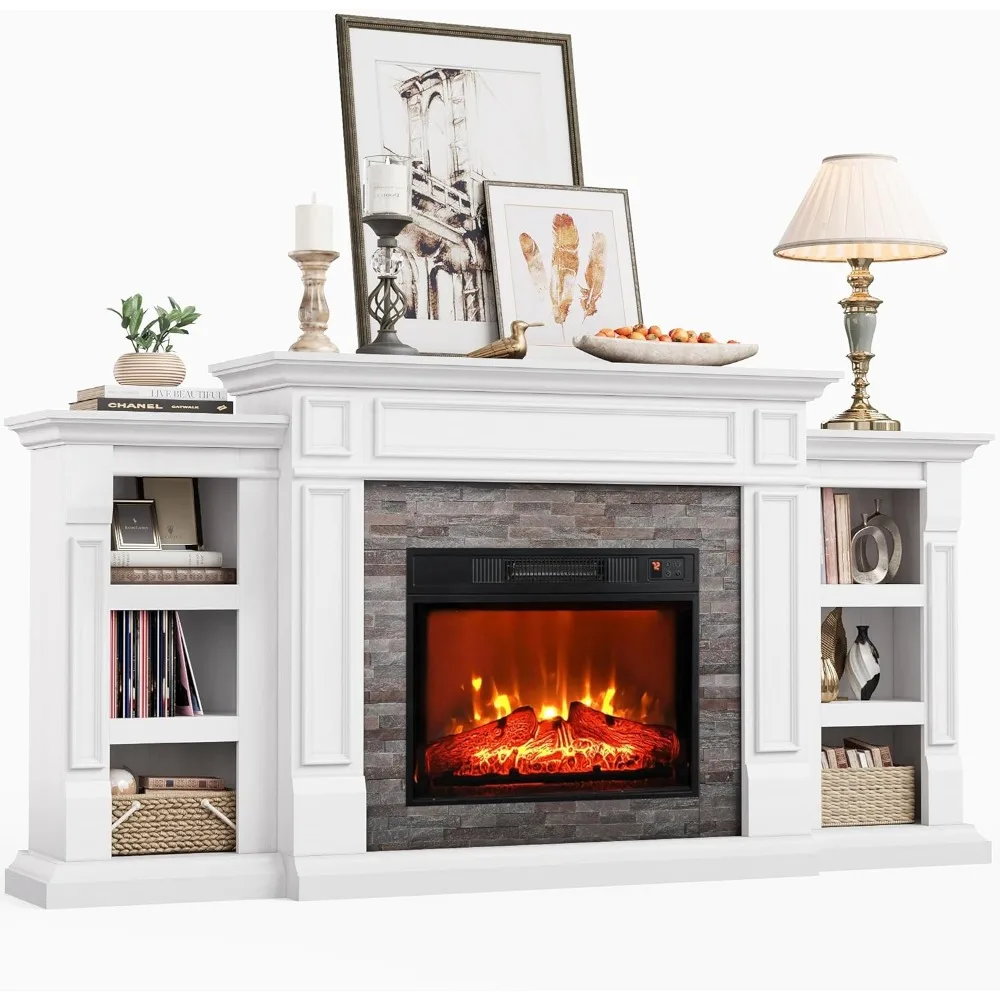 Electric Fireplace with Mantel, Fireplace TV Stand for TVs Up to 80 Inch, Modern Entertainment Center with Storage, Realistic
Electric Fireplace with Mantel, Fireplace TV Stand for TVs Up to 80 Inch, Modern Entertainment Center with Storage, Realistic
