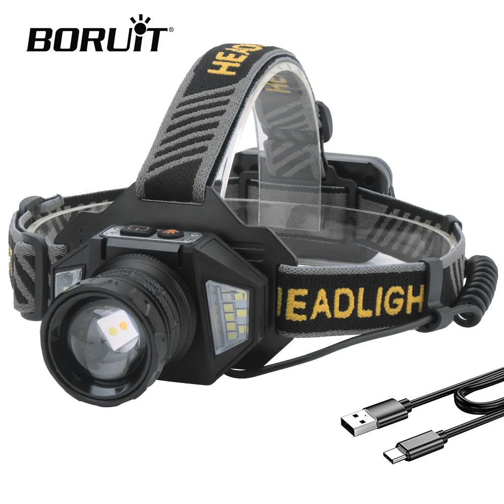 BORUIT LED Rechargeable Headlamp with Red Light Zoomable Motion Sensor Headlight Power bank Waterproof Fishing Camping Lantern
BORUIT LED Rechargeable Headlamp with Red Light Zoomable Motion Sensor Headlight Power bank Waterproof Fishing Camping Lantern