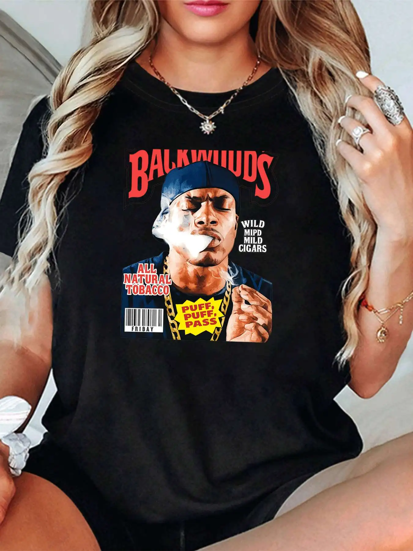 【1144200】Plus size women's round neck short sleeve T-shirt with elastic half sleeves and trendy prints
【1144200】Plus size women's round neck short sleeve T-shirt with elastic half sleeves and trendy prints