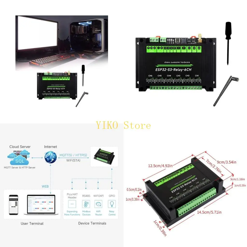 K32C Industrial 6CH ESP32S3 WiFi Relays Module Supports WiFi Bluetooth-compatible
K32C Industrial 6CH ESP32S3 WiFi Relays Module Supports WiFi Bluetooth-compatible