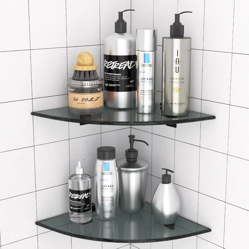 2-Pack Glass Shelf Shower Caddie, Shower Shelves for Inside Shower, Drilling Free Adhesive Wall Mounted Bathroom Organizer Shelv
2-Pack Glass Shelf Shower Caddie, Shower Shelves for Inside Shower, Drilling Free Adhesive Wall Mounted Bathroom Organizer Shelv