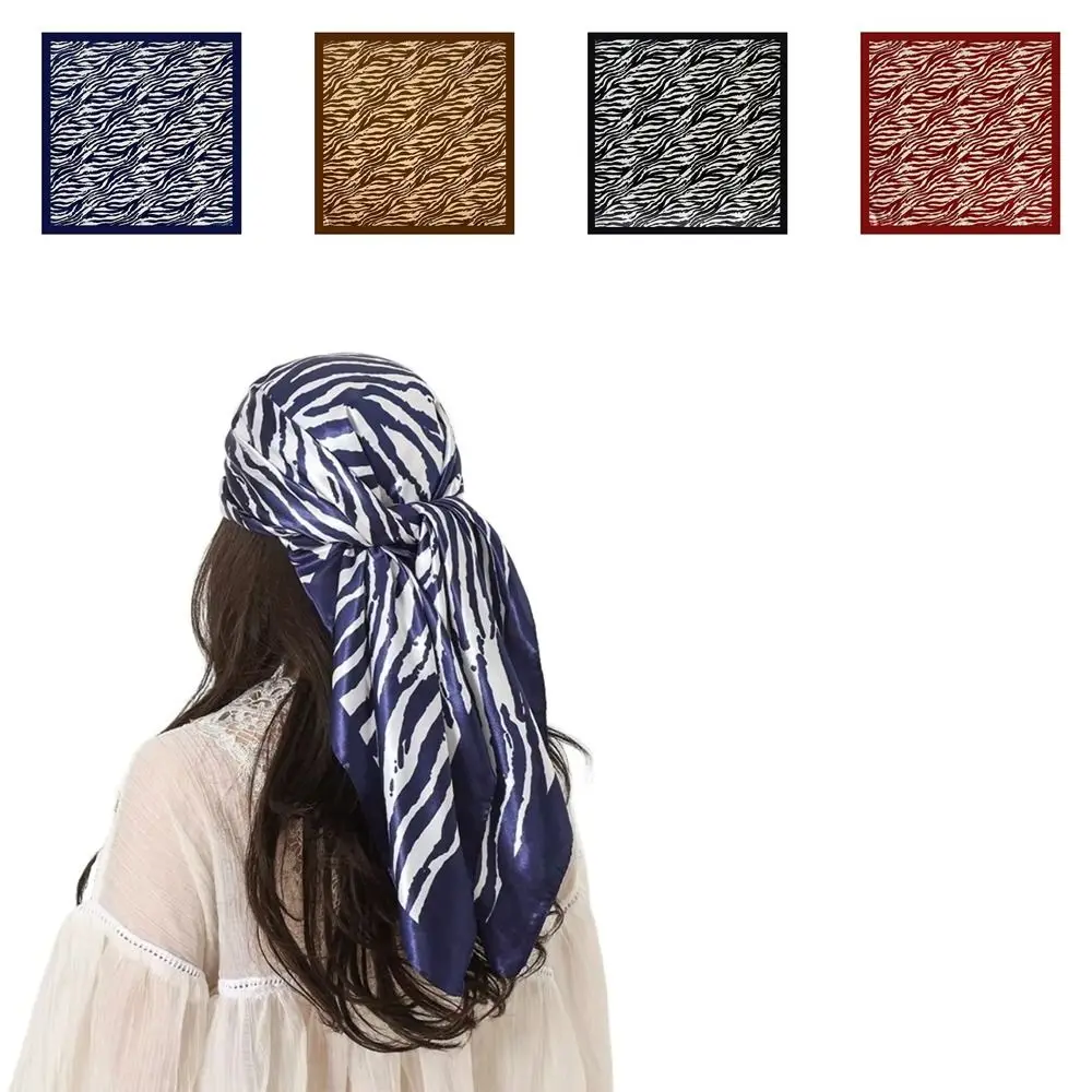 Роскошный универсальный атласный квадратный шарф 90*90 см, дышащий платок в полоску с принтом, шелковый шарф для волос, женский аксессуар
Роскошный универсальный атласный квадратный шарф 90*90 см, дышащий платок в полоску с принтом, шелковый шарф для волос, женский аксессуар