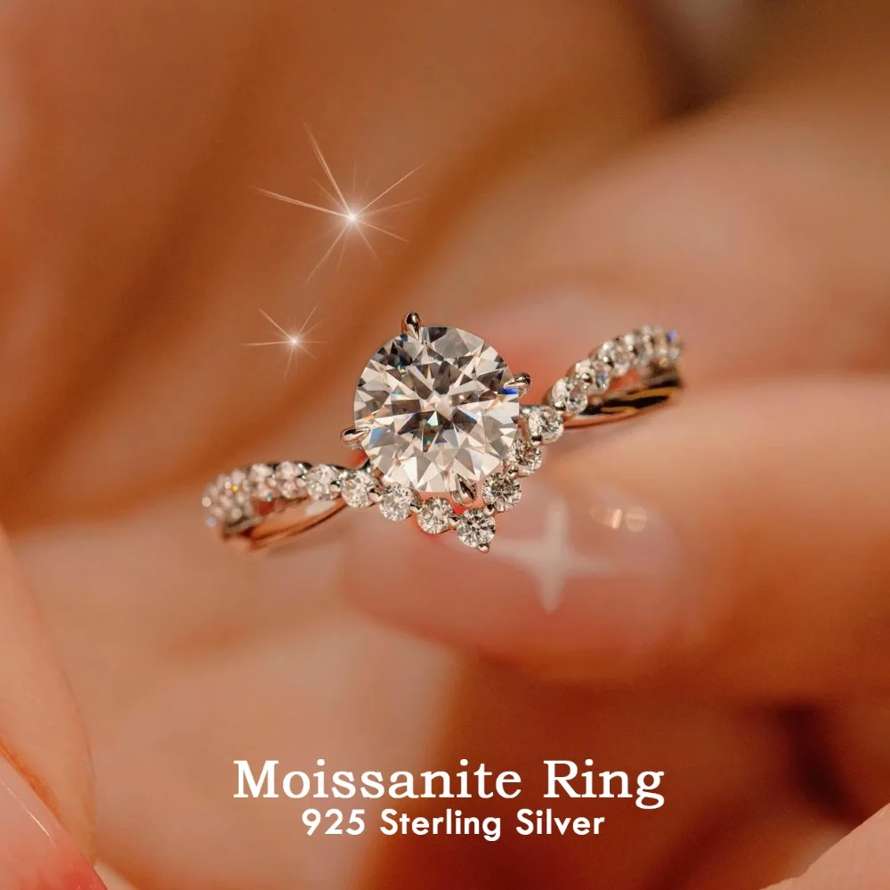 1ct Colorful Moissanite Rings Women 925 Sterling Silver Trendy Diamond Band Wedding Engagement Ring Fine Jewelry GRA Certified
1ct Colorful Moissanite Rings Women 925 Sterling Silver Trendy Diamond Band Wedding Engagement Ring Fine Jewelry GRA Certified
