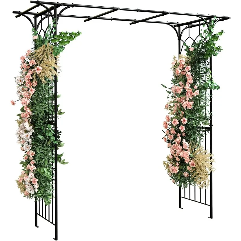Metal Garden Arbor, 81" H Garden Arch Trellis for Climbing Plants Outdoor Backyard Lawn, Wedding Arches for Ceremony
Metal Garden Arbor, 81" H Garden Arch Trellis for Climbing Plants Outdoor Backyard Lawn, Wedding Arches for Ceremony