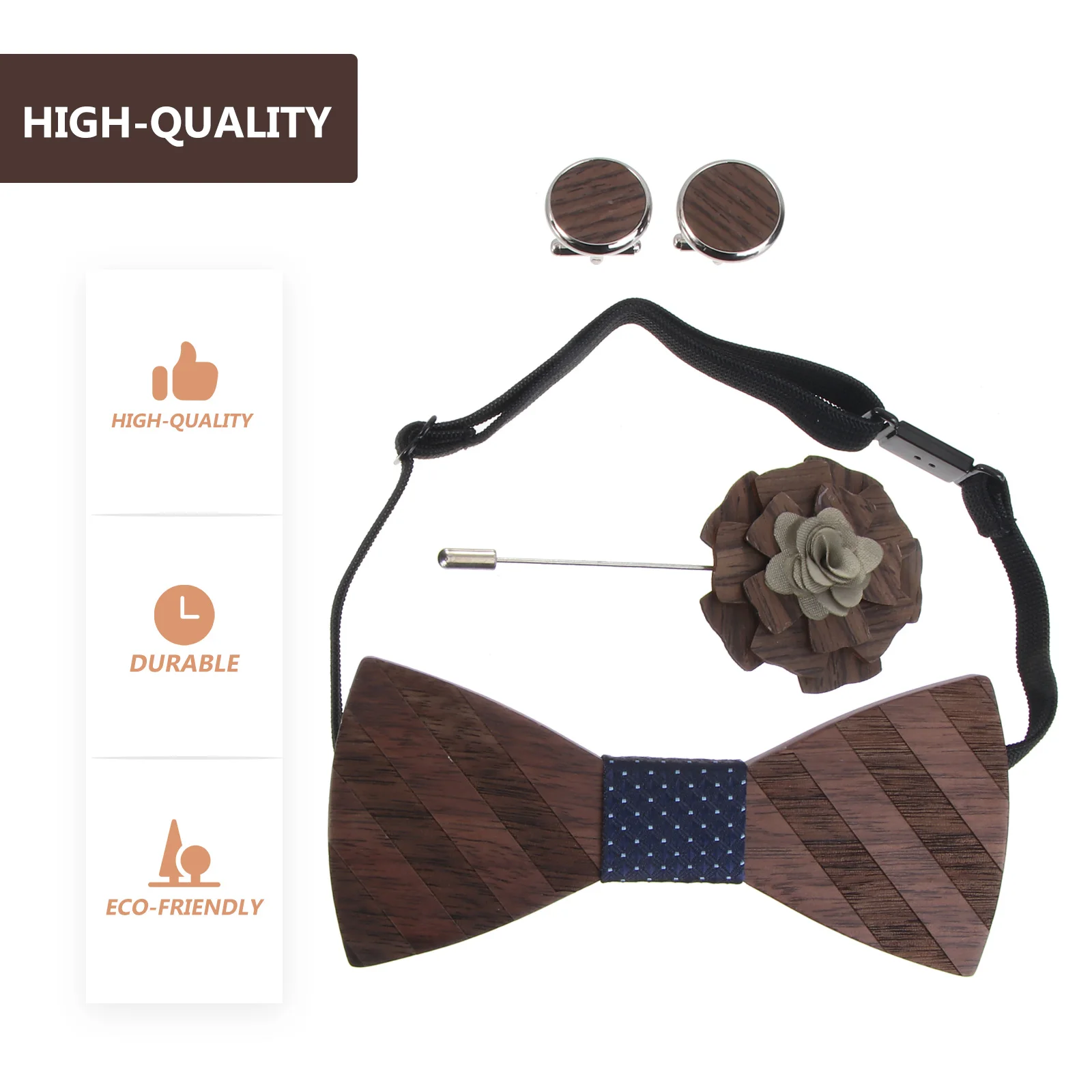 1 set 1 Set Wooden Bow Tie Kerchief Cufflink Corsage Set Men Wedding Party Accessories Classic Male Clothing Groom Decor
1 set 1 Set Wooden Bow Tie Kerchief Cufflink Corsage Set Men Wedding Party Accessories Classic Male Clothing Groom Decor