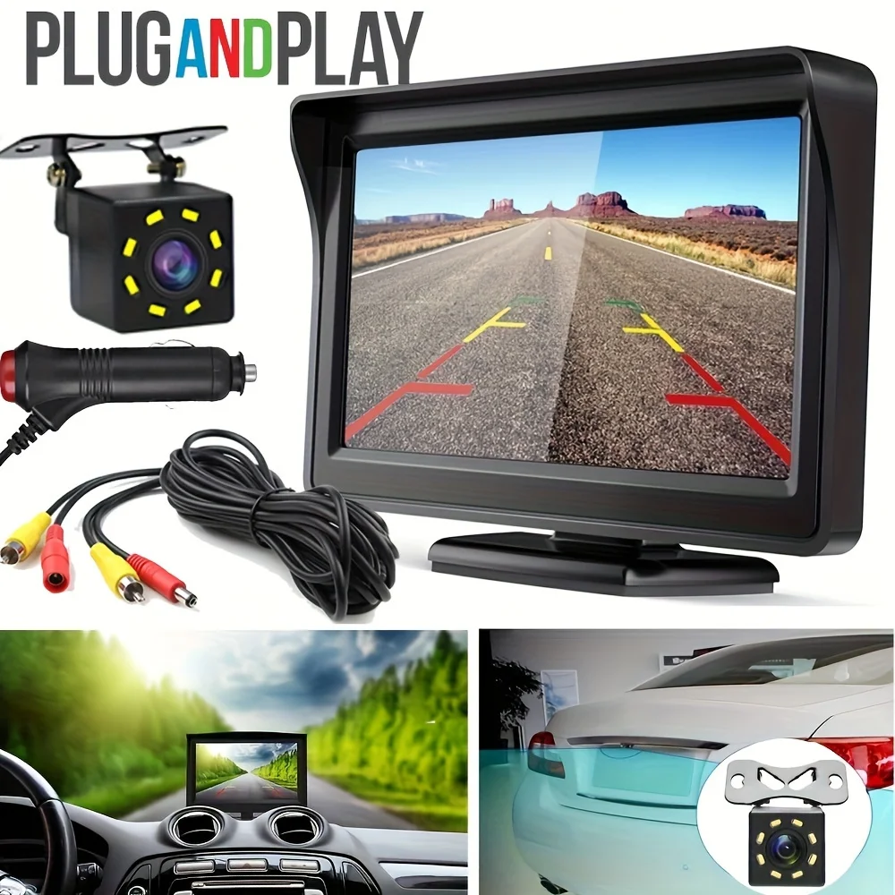 Car Backup Camera 4.3 Inch Mirror Monitor Kit Auto Parking System Backup Reverse Camera 8LED Rear View For Car Truck
Car Backup Camera 4.3 Inch Mirror Monitor Kit Auto Parking System Backup Reverse Camera 8LED Rear View For Car Truck