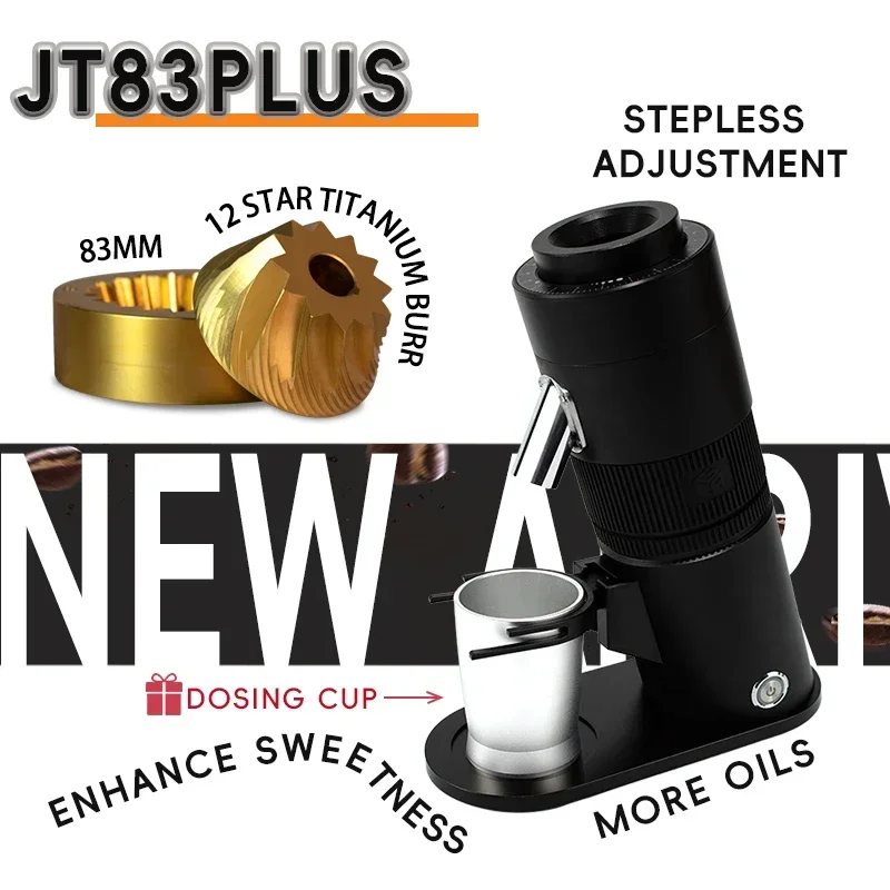 LRlufeibao JT83 Plus Electric Coffee Grinder 83mm Titanium Burr with Blow Hopper 110-220v Universal Household Coffee Bean Miller
LRlufeibao JT83 Plus Electric Coffee Grinder 83mm Titanium Burr with Blow Hopper 110-220v Universal Household Coffee Bean Miller
