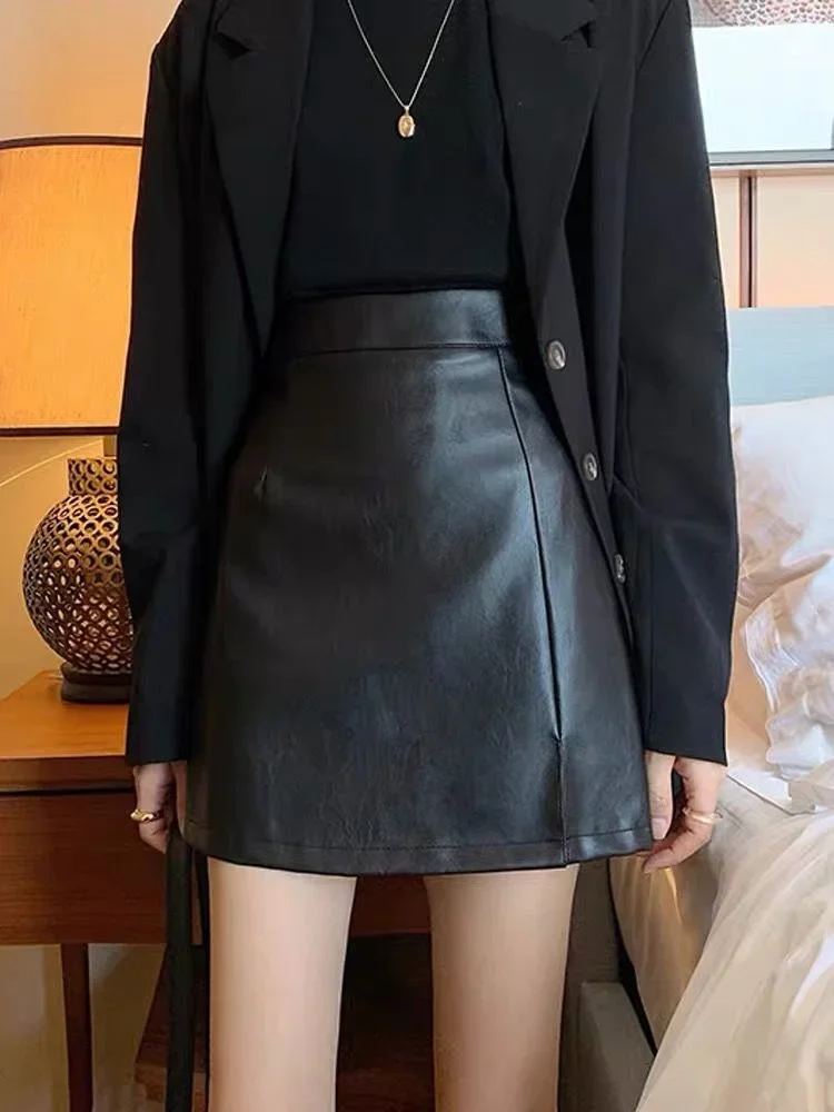 Small in Autumn Leather Black Women's High Waist a Thin Versatile Hip Split Faldas Fashion Clothes for Women Skirts
Small in Autumn Leather Black Women's High Waist a Thin Versatile Hip Split Faldas Fashion Clothes for Women Skirts