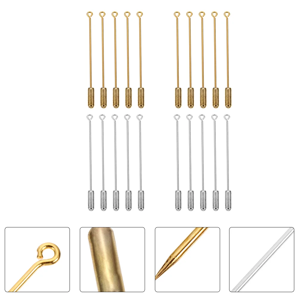40 PCS Brooch Clothes Decor Accessory Jewelry Safety Pin Metal Stick Sweater Breast Needle Alloy Eye Findings
40 PCS Brooch Clothes Decor Accessory Jewelry Safety Pin Metal Stick Sweater Breast Needle Alloy Eye Findings