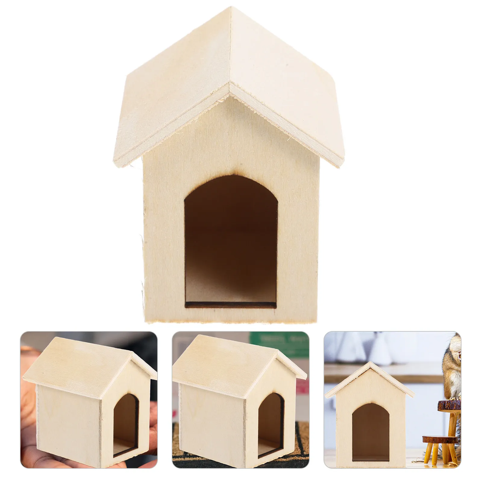 1Pcs Small Mini House Dog House Smooth Wooden Decoration Desktop Ornament Kids Room Decor Micro Scene Layout DIY Material
1Pcs Small Mini House Dog House Smooth Wooden Decoration Desktop Ornament Kids Room Decor Micro Scene Layout DIY Material