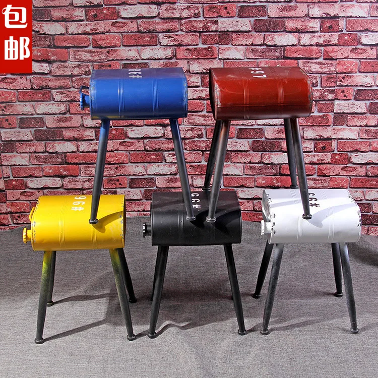 Vintage gasoline drum industrial style LOFT bar stool cafe chair nostalgic old decoration wrought iron tank stool
Vintage gasoline drum industrial style LOFT bar stool cafe chair nostalgic old decoration wrought iron tank stool