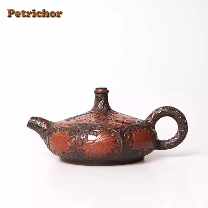 120ml Pure Hand Carved Lotus Teapot Creative Nixing Pottery Tea Infuser Pot Tea Maker Kettle With Filter Tea Ceremony Decoration
120ml Pure Hand Carved Lotus Teapot Creative Nixing Pottery Tea Infuser Pot Tea Maker Kettle With Filter Tea Ceremony Decoration