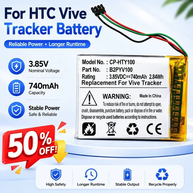 For HTC Vive Tracker Battery B2PYV100
For HTC Vive Tracker Battery B2PYV100