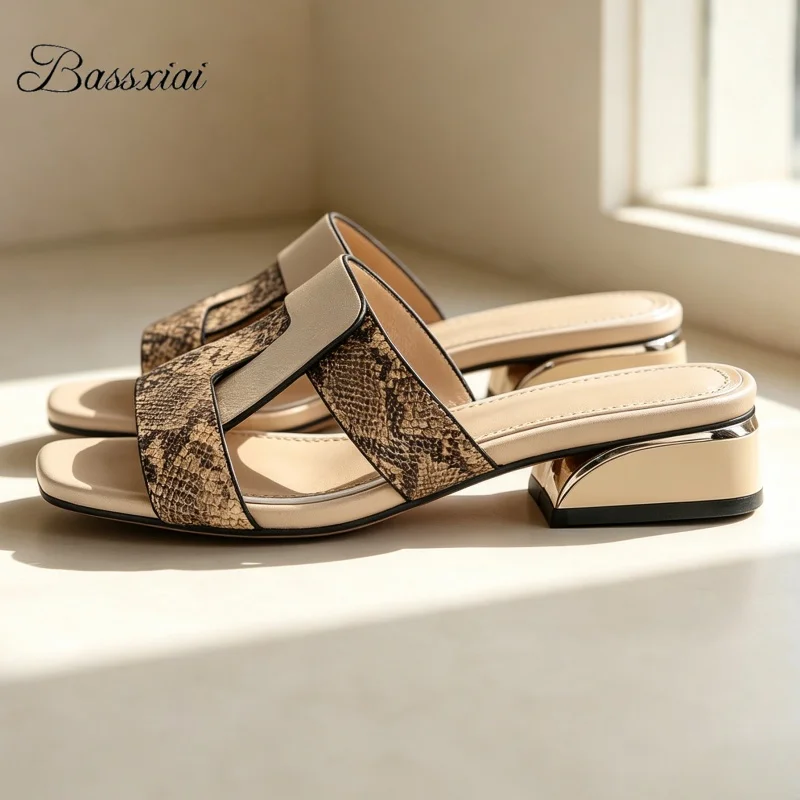 New Summer Serpentine Cross-Band Mules For Girls Concise Style Slingbacks Sexy Open Toe Women Slippers
New Summer Serpentine Cross-Band Mules For Girls Concise Style Slingbacks Sexy Open Toe Women Slippers