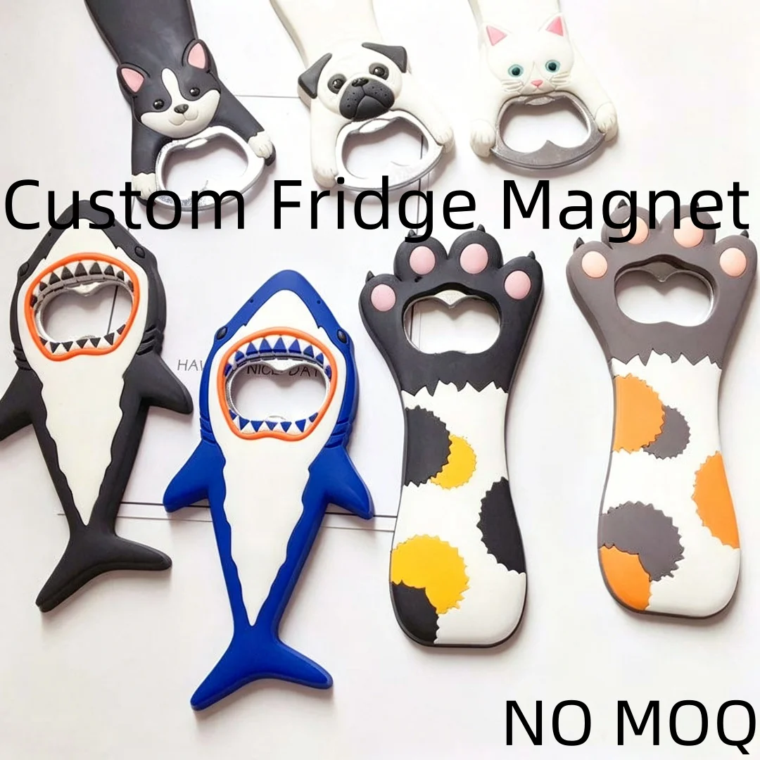 Hot Sale Customised Logo Fridge Magnet Silicone Cartoon Animals With Magnetic Beer Plastic Bottle Opener for Refrigerator Use
Hot Sale Customised Logo Fridge Magnet Silicone Cartoon Animals With Magnetic Beer Plastic Bottle Opener for Refrigerator Use