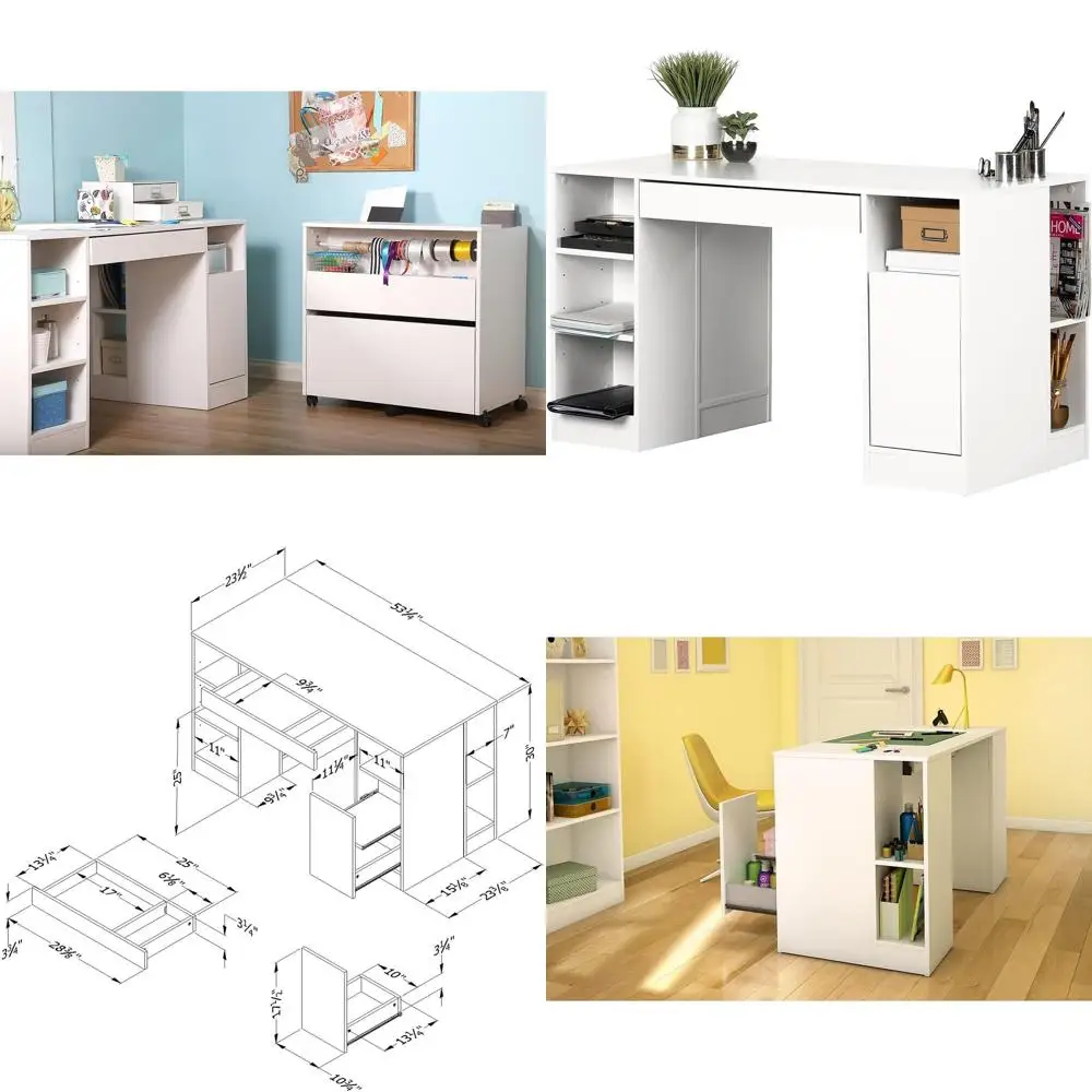 Create a Modular Storage Table with Open and Closed Shelves in White
Create a Modular Storage Table with Open and Closed Shelves in White