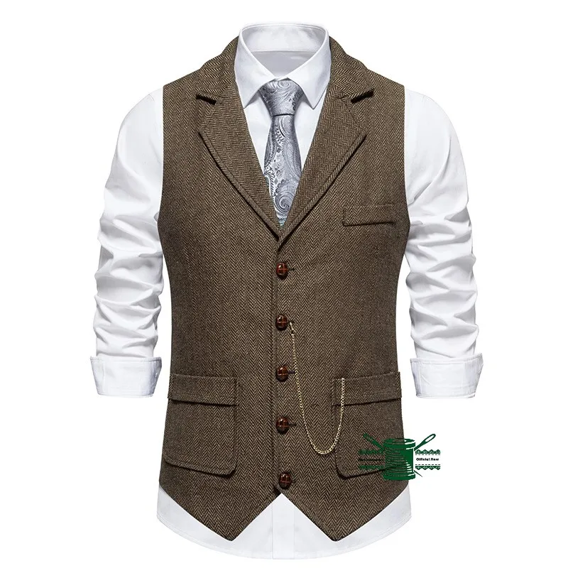 Mens Tweed Waistcoat Vintage Western Wool Herringbone Vest 3 Color Vest Men's suit vest weskit
Mens Tweed Waistcoat Vintage Western Wool Herringbone Vest 3 Color Vest Men's suit vest weskit