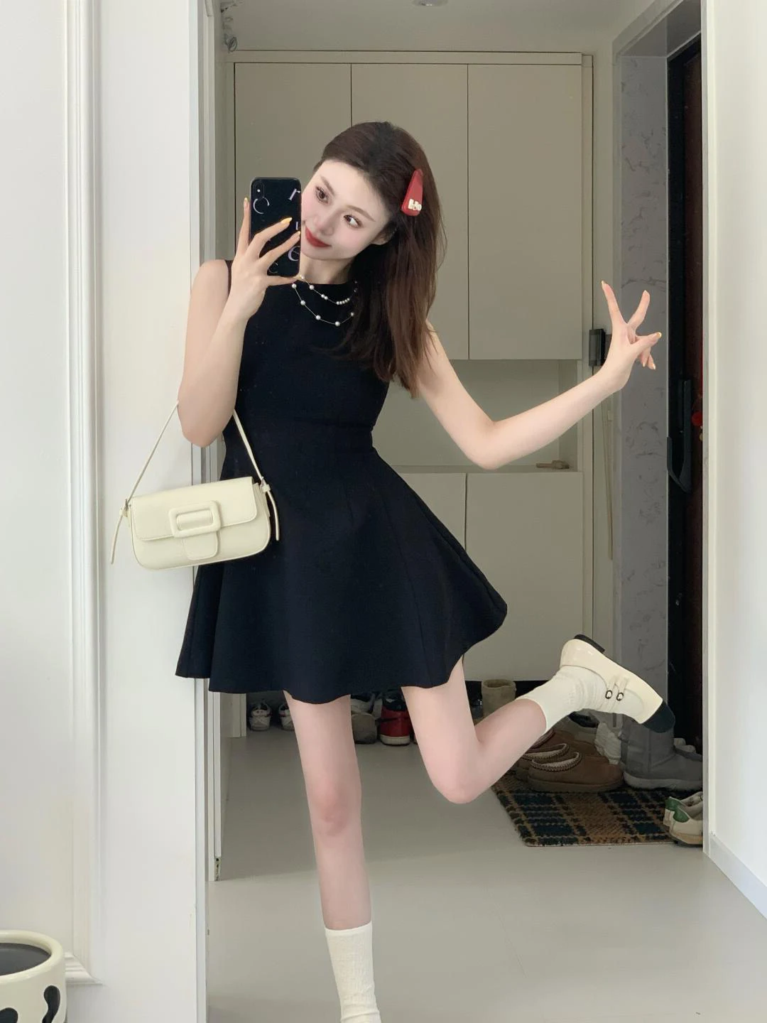 Hebe Style Sleeveless Vest Dress Women's Small Size Waist Cinching A-Line Black Dress Summer Season Commute High Waist Skirt
Hebe Style Sleeveless Vest Dress Women's Small Size Waist Cinching A-Line Black Dress Summer Season Commute High Waist Skirt