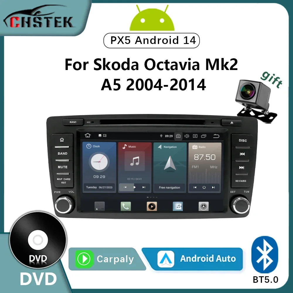 CHSTEK Car Radio DVD Android For Skoda Octavia Mk2 A5 2004-2014 Navigation Player GPS CarPlay WIFI Bluetooth DSP FM Auto Stereo
CHSTEK Car Radio DVD Android For Skoda Octavia Mk2 A5 2004-2014 Navigation Player GPS CarPlay WIFI Bluetooth DSP FM Auto Stereo