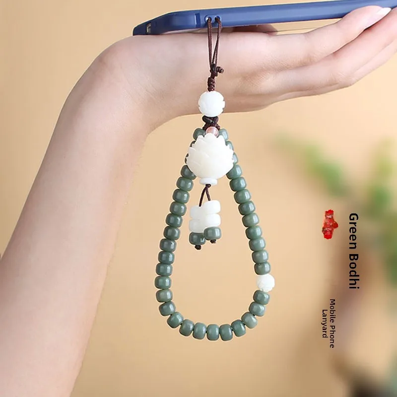 Short White Jade Buddha Locket Mobile Phone Chain for Women Vintage Style Bracelet Anti-Lost Creative Personalized Accessories
Short White Jade Buddha Locket Mobile Phone Chain for Women Vintage Style Bracelet Anti-Lost Creative Personalized Accessories