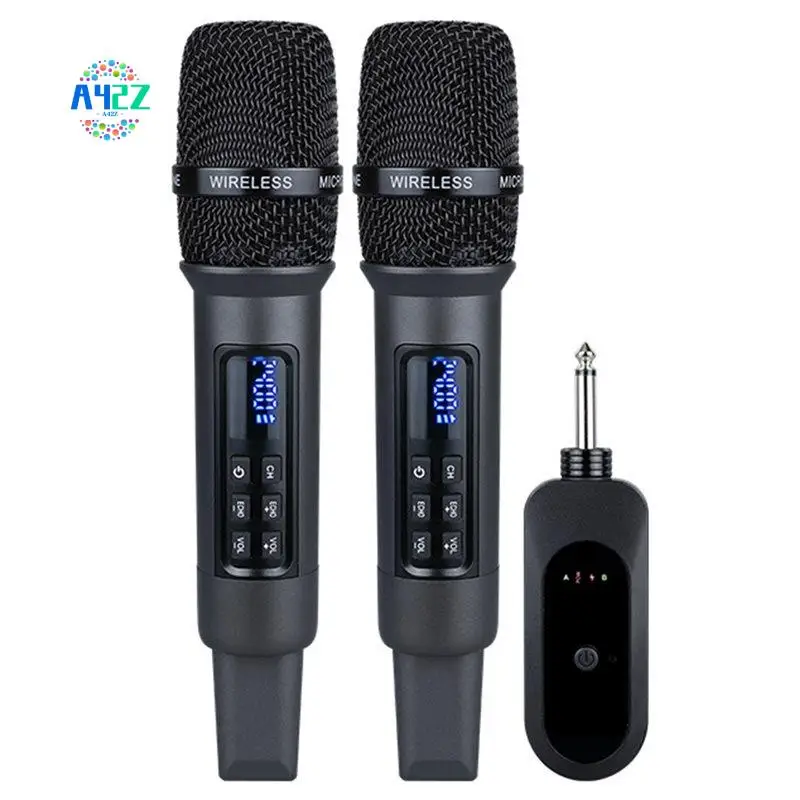 A42Z-One-To-Two Universal Wireless Microphone System For Home Karaoke & Outdoor Sound Systems 2.4Ghz Handheld Microphone
A42Z-One-To-Two Universal Wireless Microphone System For Home Karaoke & Outdoor Sound Systems 2.4Ghz Handheld Microphone