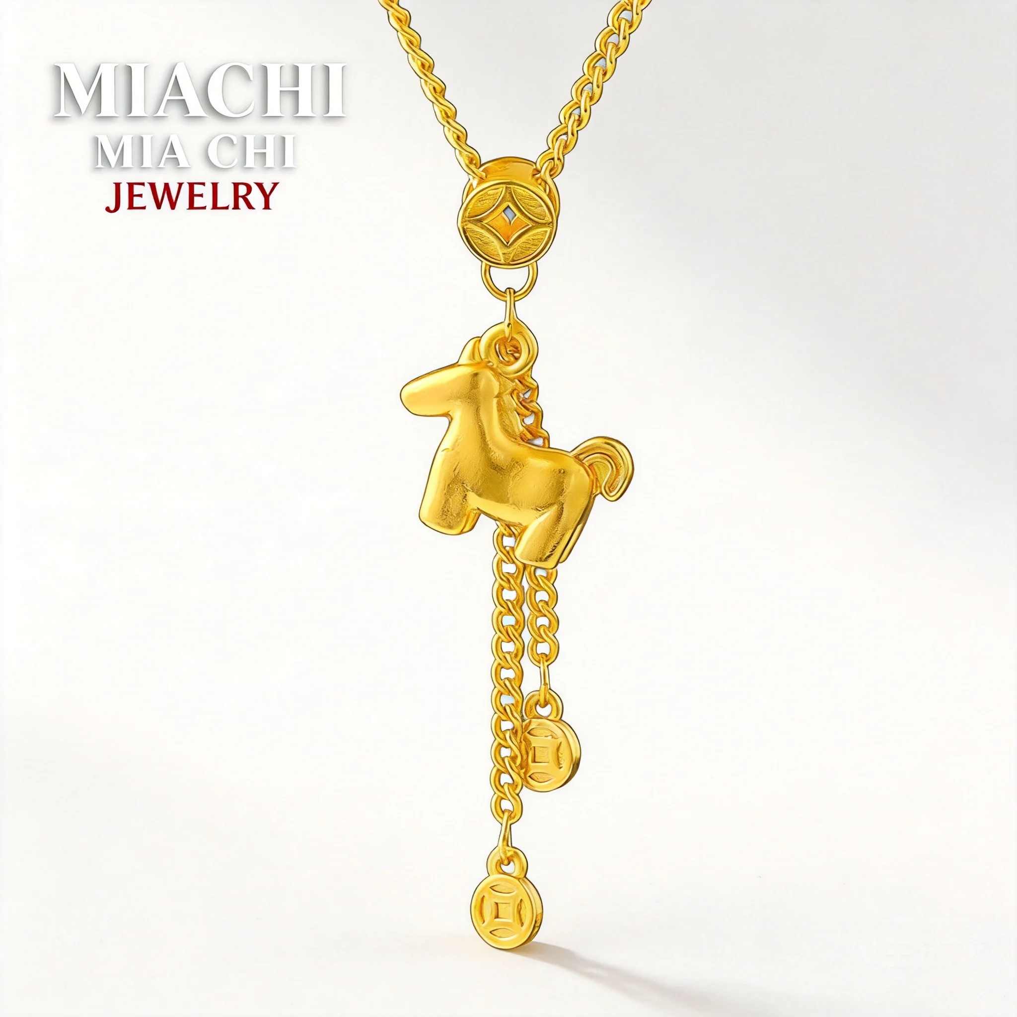 24k Real Gold Plated Chinese Zodiac Horse Pendant Necklace Lucky Fortune Coin Tassel Clavicle Chain For Women Traditional Chines
24k Real Gold Plated Chinese Zodiac Horse Pendant Necklace Lucky Fortune Coin Tassel Clavicle Chain For Women Traditional Chines