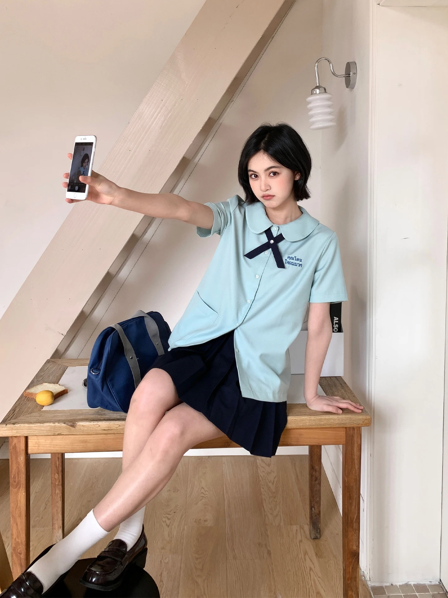 Tokyo Annual Record JK Uniform Mint Green Thai Style Shirt Women Summer Small Size Whitening College Style Short Sleeve Top
Tokyo Annual Record JK Uniform Mint Green Thai Style Shirt Women Summer Small Size Whitening College Style Short Sleeve Top