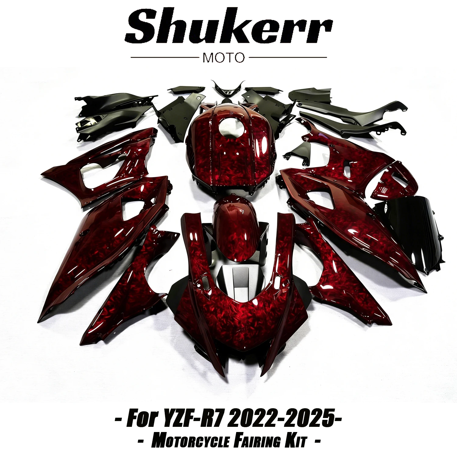 Forged Carbon Fiber Red Motorcycle Plastics Fairing Kit Injection Mold Bodywork Panel Kit Fit for Yamaha Yzf R7 Yzf-R7 2022-2024
Forged Carbon Fiber Red Motorcycle Plastics Fairing Kit Injection Mold Bodywork Panel Kit Fit for Yamaha Yzf R7 Yzf-R7 2022-2024