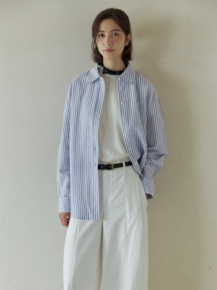 Cui Linen Cotton Striped irt Women's Fall Turn-down Collar lectual Sle Top Warm Long Sve Button Closure
Cui Linen Cotton Striped irt Women's Fall Turn-down Collar lectual Sle Top Warm Long Sve Button Closure