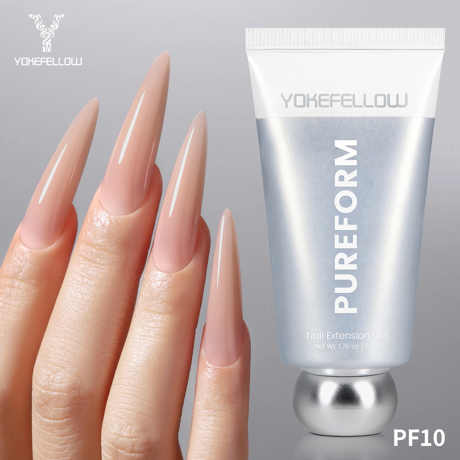 YOKEFELLOW Pureform Poly Nail Gel 50g Natural Nude Nail Extension Gel Hema Tpo Free PF10 Peach Nude for Professional Nail Salon
YOKEFELLOW Pureform Poly Nail Gel 50g Natural Nude Nail Extension Gel Hema Tpo Free PF10 Peach Nude for Professional Nail Salon