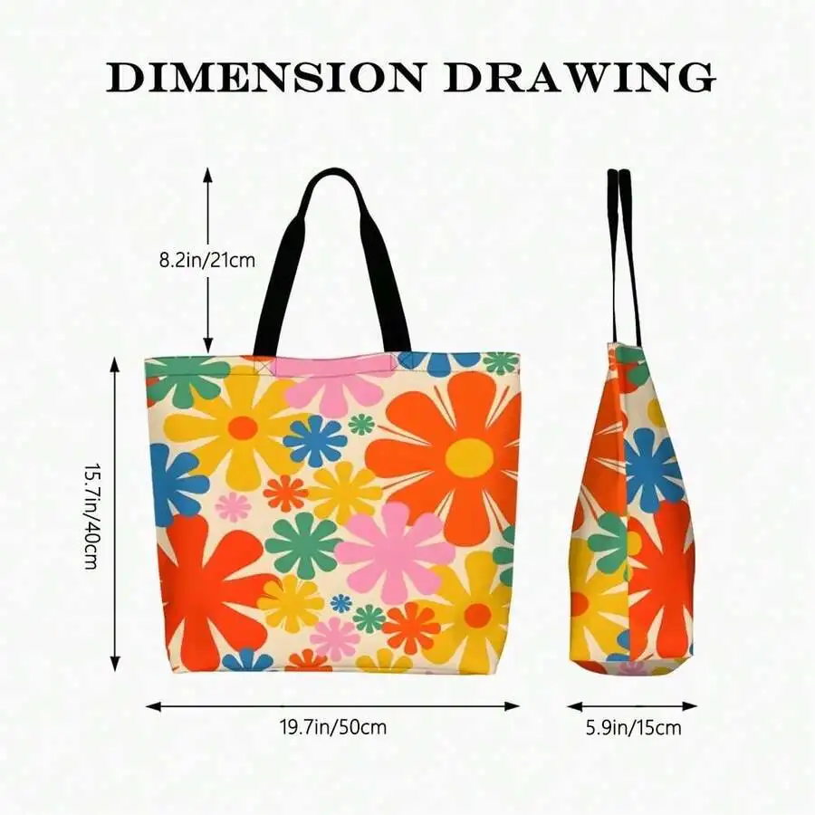 Retro Floral Print Tote Bag For Women Vintage Style Casual Summer Handbag
Retro Floral Print Tote Bag For Women Vintage Style Casual Summer Handbag