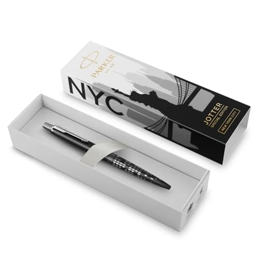 Jotter Ballpoint Pen Special Edition NYC Black CT Medium Point with Blue Ink Gift Box
Jotter Ballpoint Pen Special Edition NYC Black CT Medium Point with Blue Ink Gift Box