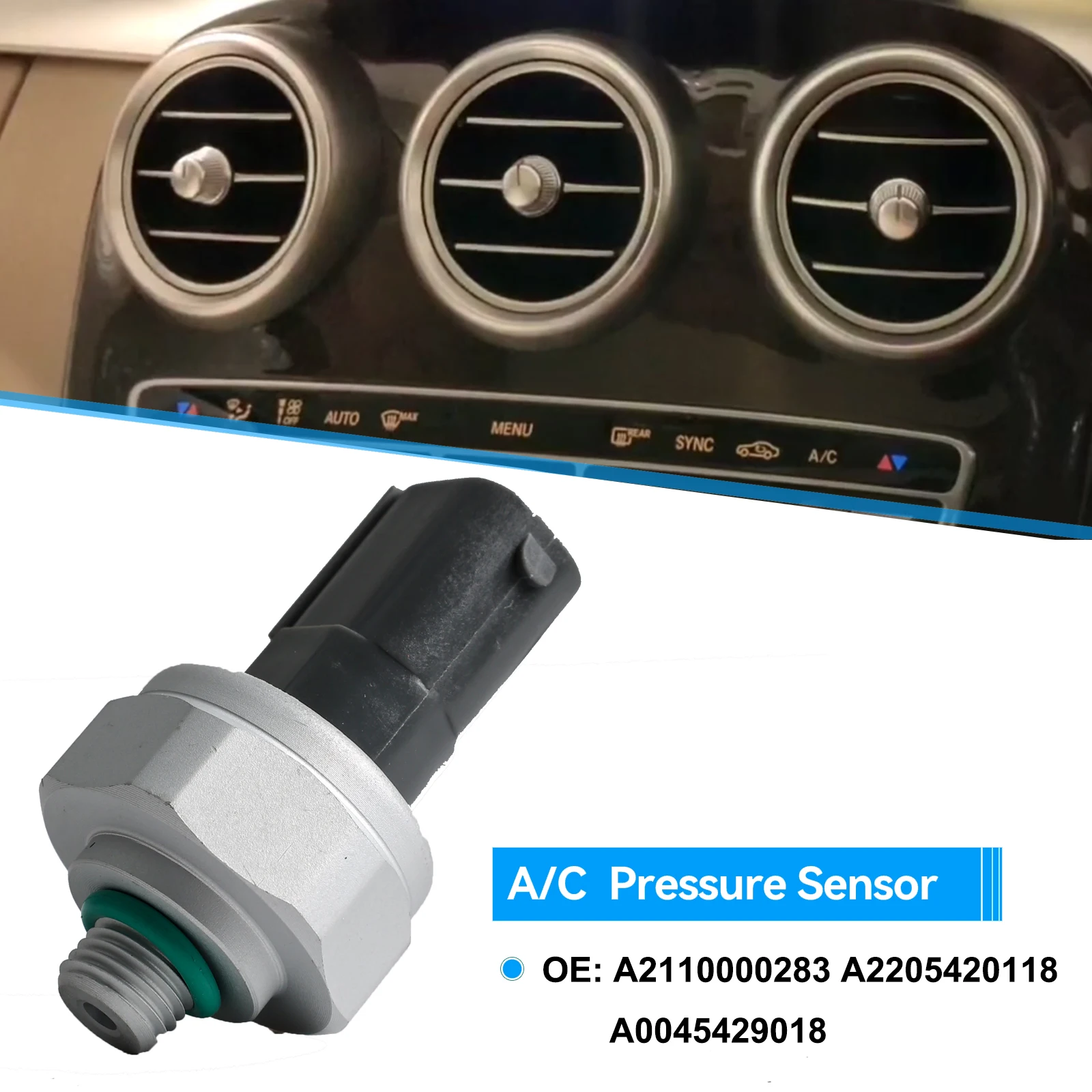 A2110000283 A2205420118 A/C Air Conditioning Pressure Switch Sensor For Mercedes-Benz W169 W176 W245 W203 W204 S204 W205 C-Class
A2110000283 A2205420118 A/C Air Conditioning Pressure Switch Sensor For Mercedes-Benz W169 W176 W245 W203 W204 S204 W205 C-Class