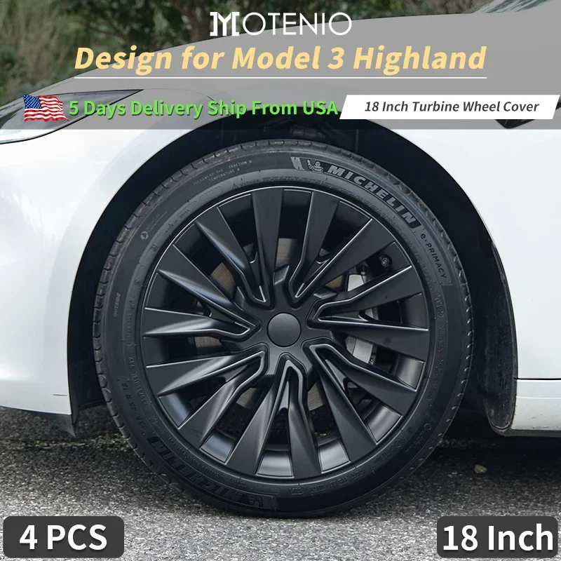 Design for Tesla Model 3 Highland (2023-2025) Turbine Hub Cap Replacement Wheel 18 Inch Automobile Hubcap Full Rim Wheel Cover
Design for Tesla Model 3 Highland (2023-2025) Turbine Hub Cap Replacement Wheel 18 Inch Automobile Hubcap Full Rim Wheel Cover