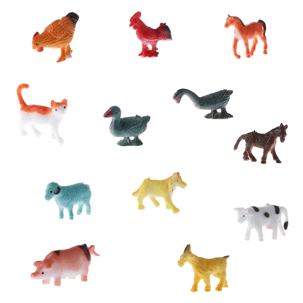 Kids Animal Toys Set Farm Animal Dog Cow Horse Sheep Model Figures Educational Learning Toys, Lot of 12
Kids Animal Toys Set Farm Animal Dog Cow Horse Sheep Model Figures Educational Learning Toys, Lot of 12