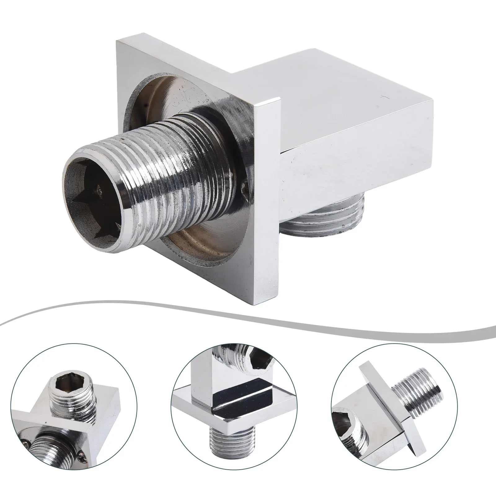 Reliable Brass Square Shower Hose Wall Outlet Elbow Modern Chrome Connector Perfect Fit for Hand held and Bathtub Nozzles
Reliable Brass Square Shower Hose Wall Outlet Elbow Modern Chrome Connector Perfect Fit for Hand held and Bathtub Nozzles