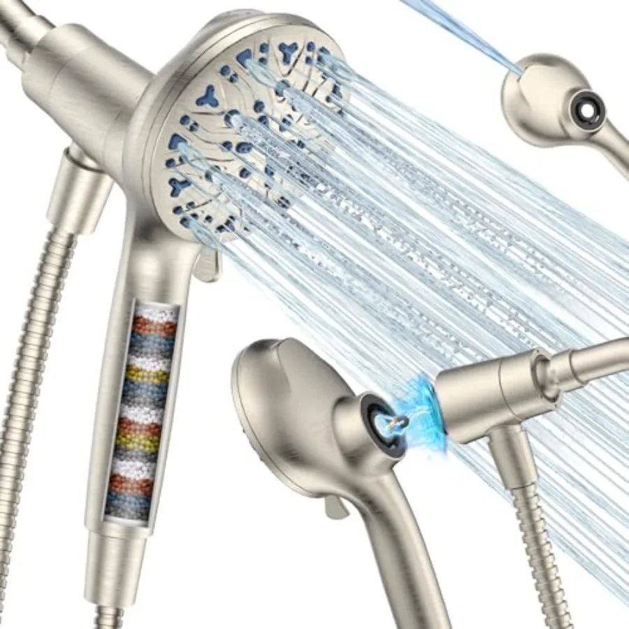 High Pressure Filtered Shower Head with Handheld, Upgrade Magnetic 10-Mode Handheld Showerhead Built-in Power Wash for Bathroom
High Pressure Filtered Shower Head with Handheld, Upgrade Magnetic 10-Mode Handheld Showerhead Built-in Power Wash for Bathroom