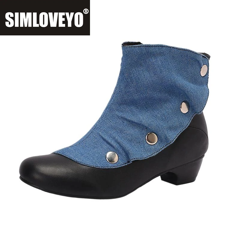SIMLOVEYO женские ботильоны с круглым носком на среднем каблуке 3,5 см с заклепками, разноцветные, большой размер 46, 47, 48, повседневные ботильоны 
SIMLOVEYO женские ботильоны с круглым носком на среднем каблуке 3,5 см с заклепками, разноцветные, большой размер 46, 47, 48, повседневные ботильоны