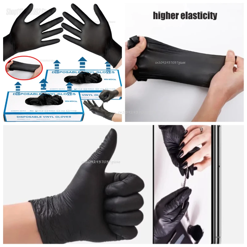 Gloves Black Washing Xl Tableware Disposible Latex Free PVC Gloves Housework Car Industry Gardening Pet Care Cooking Tools
Gloves Black Washing Xl Tableware Disposible Latex Free PVC Gloves Housework Car Industry Gardening Pet Care Cooking Tools