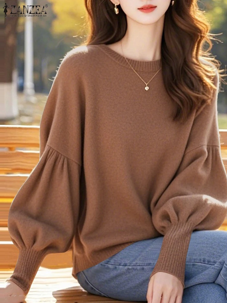 ZANZEA Fashion Long Lantern Sleeve Tops Holiday Solid Color Knitted Tees 2025 Spring Round Neck Loose Tunics Casual Chic T-shirt
ZANZEA Fashion Long Lantern Sleeve Tops Holiday Solid Color Knitted Tees 2025 Spring Round Neck Loose Tunics Casual Chic T-shirt