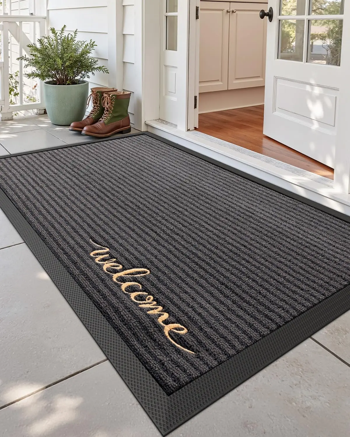 Front Door Mat Outside Entrance, 3x5 ft Rubber Entry Doormat Heavy Duty, Non Slip Welcome Mats for Inside House Floor Entrywa
Front Door Mat Outside Entrance, 3x5 ft Rubber Entry Doormat Heavy Duty, Non Slip Welcome Mats for Inside House Floor Entrywa